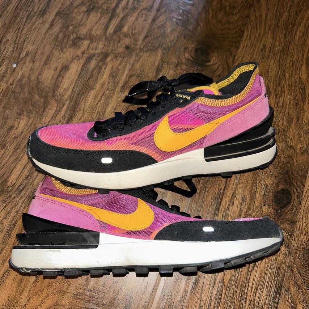 🔥🔥SOLD🔥🔥 Nike Waffle One Active Fuchsia Pink Yellow Black DC2533-600 Women's 6.5